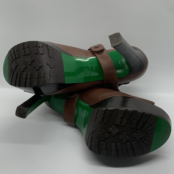 Lisa for Donald J. Pliner | size 7 | platform heels w/ straps & green soles - Picture 2 of 16